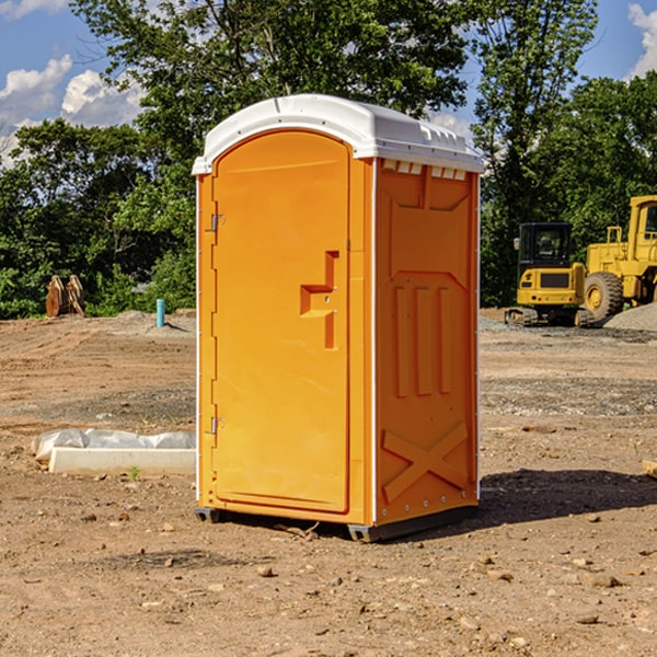 how often are the portable restrooms cleaned and serviced during a rental period in Garden County